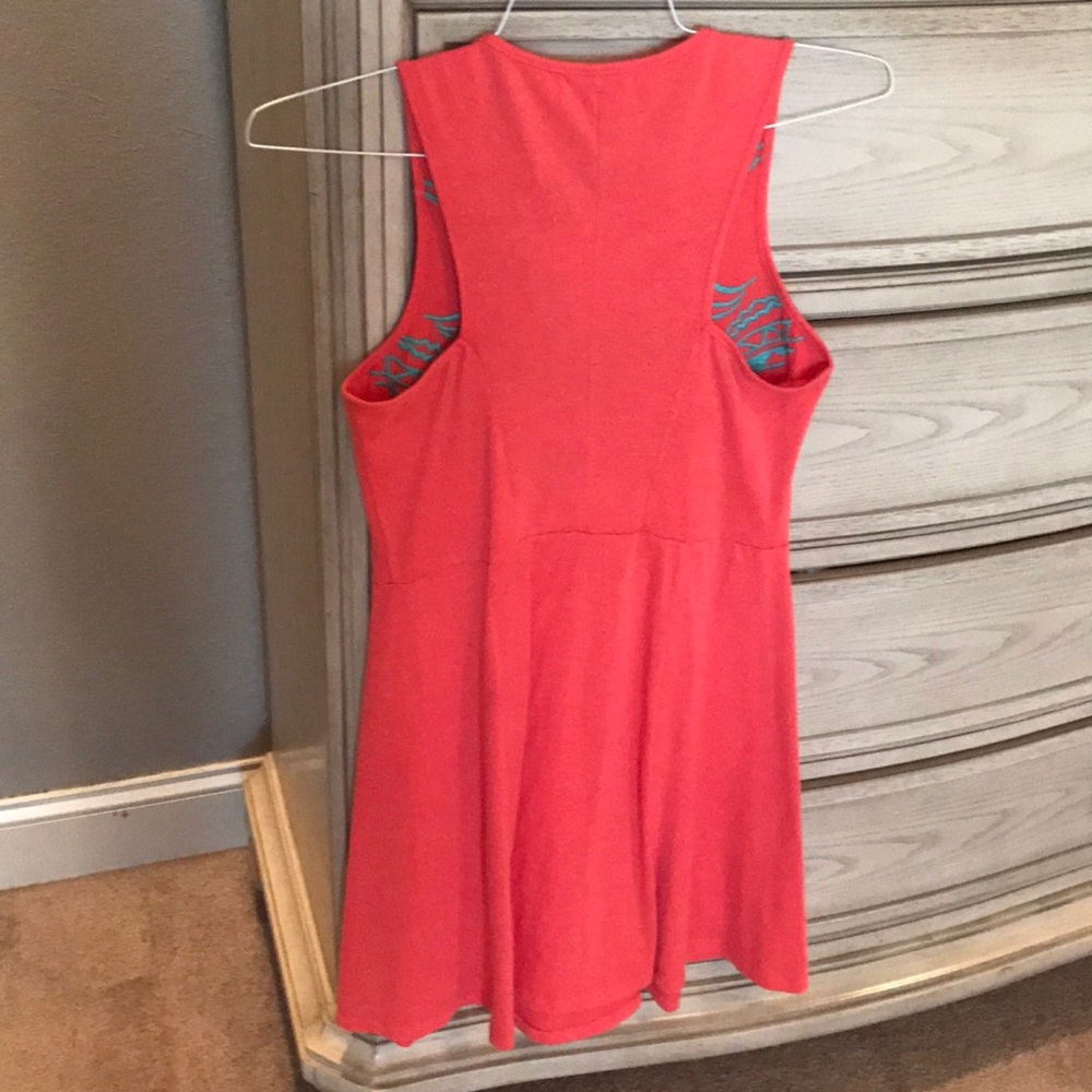 Umgee Pink Turquoise Embroidered Dress - Picture 5 of 8